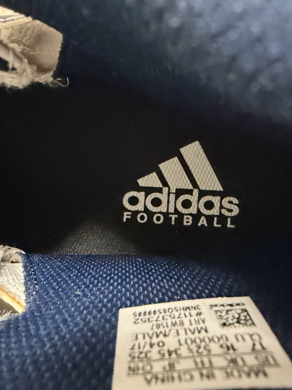 adidas Freak Men’s size 17 White & Navy High-Top Football Sneakers with cleats